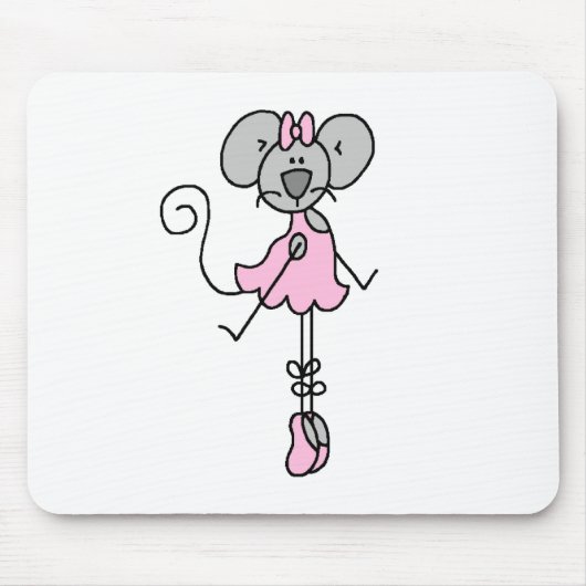 Maus-Ballerina Zwei-Mauspad Mousepad (Vorne)