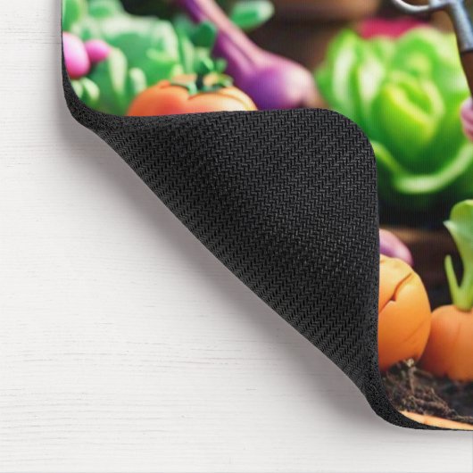 Maus-Bauer in Gemüsegarten-Mauspad Mousepad (Ecke)