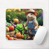 Maus-Bauer in Gemüsegarten-Mauspad Mousepad (Mit Mouse)