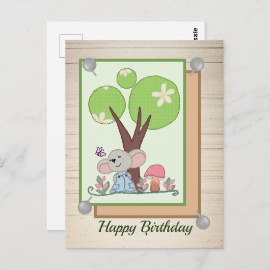 Maus-Baum Postkarte (Vorne/Hinten)