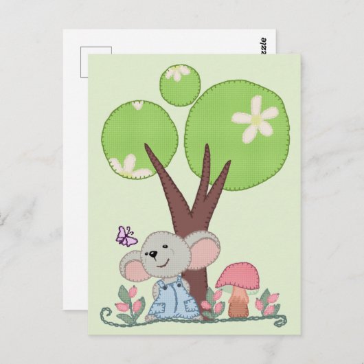 Maus-Baum Postkarte (Vorne/Hinten)