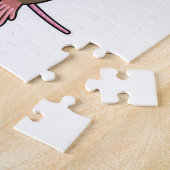 Maus bei Eishockey mit Eishockeystick mit Eishocke Puzzle (Seite)