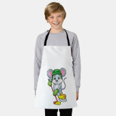 Maus bei Eishockey mit Hockeystick Schürze (Getragen)