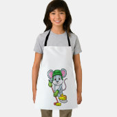 Maus bei Eishockey mit Hockeystick Schürze (Insitu)