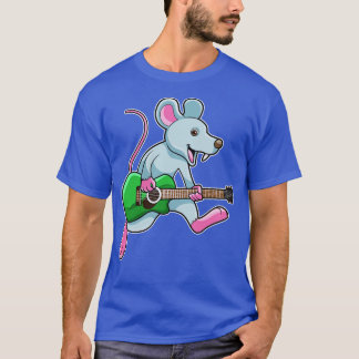 Maus bei Musik mit Gitarre T-Shirt
