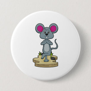 Maus bei Yoga-Fitness Button