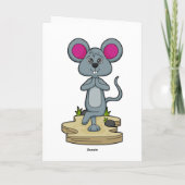 Maus bei Yoga-Fitness Karte (Rückseite)