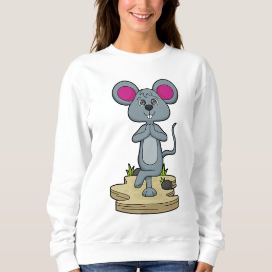 Maus bei Yoga-Fitness Sweatshirt (Vorderseite)