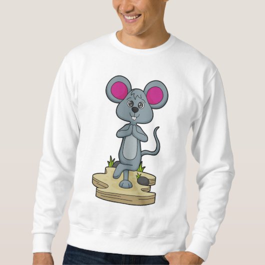 Maus bei Yoga-Fitness Sweatshirt (Vorderseite)