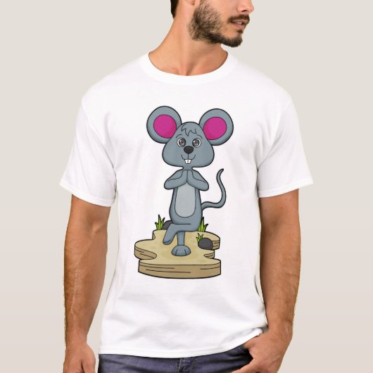 Maus bei Yoga-Fitness T-Shirt (Vorderseite)