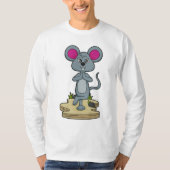 Maus bei Yoga-Fitness T-Shirt (Vorderseite)