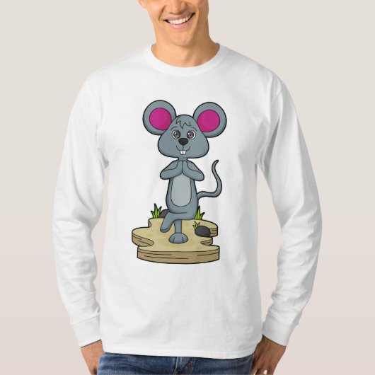 Maus bei Yoga-Fitness T-Shirt (Vorderseite)
