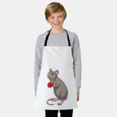 Maus beim Boxen mit Boxhandschuhen Schürze (Getragen)