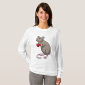 Maus beim Boxen mit Boxhandschuhen T-Shirt (Vorne ganz)