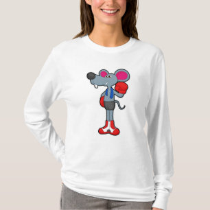 Maus beim Boxen mit Boxhandschuhen T-Shirt