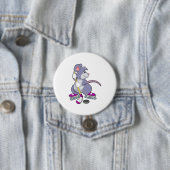 Maus beim Eishockey mit Eishockeyschläger Button (Beispiel)