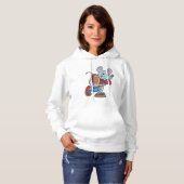 Maus beim Fußball mit Ausrüstung Hoodie (Vorne ganz)