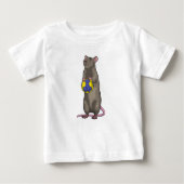 Maus beim Handball Sport Baby T-shirt (Vorderseite)