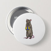 Maus beim Handball Sport Button (Vorne & Hinten)