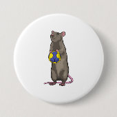 Maus beim Handball Sport Button (Vorderseite)