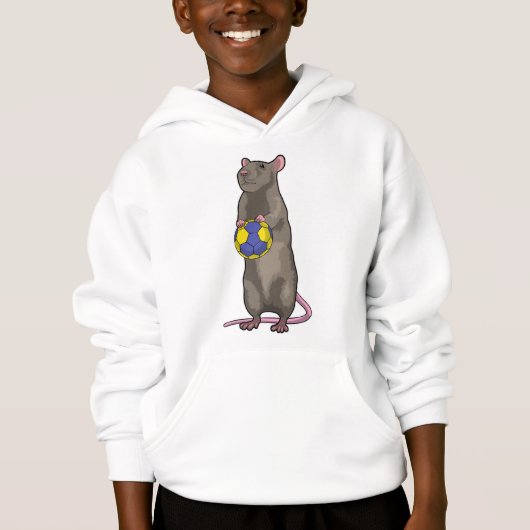 Maus beim Handball Sport Hoodie (Vorderseite)