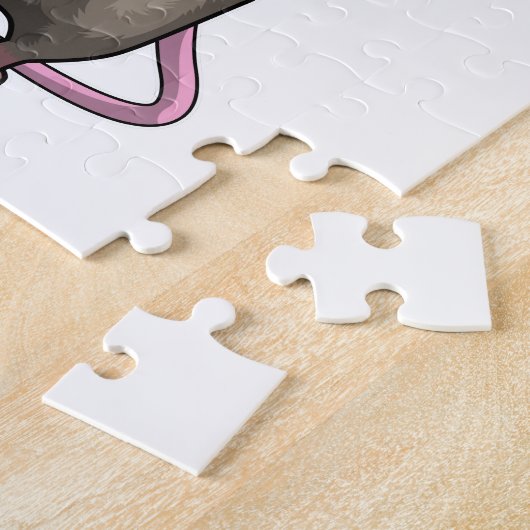 Maus beim Handball Sport Puzzle (Seite)