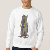 Maus beim Handball Sport Sweatshirt (Vorderseite)