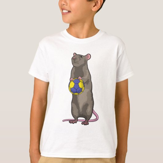 Maus beim Handball Sport T-Shirt (Vorderseite)