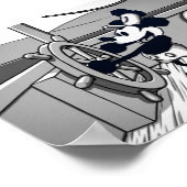 Maus beim Micken in Dampfbooten Poster (Ecke)