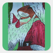 MAUS, BEREIT FÜR, CHRISTMAS! QUADRATISCHER AUFKLEBER (Vorderseite)