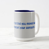 Maus bewegte Fehler-Code Zweifarbige Tasse (VorderseiteRechts)