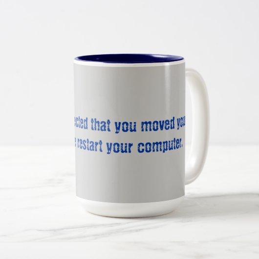 Maus bewegte Fehler-Code Zweifarbige Tasse (VorderseiteRechts)