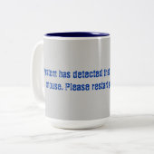 Maus bewegte Fehler-Code Zweifarbige Tasse (Vorderseite Links)