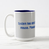 Maus bewegte Fehler-Code Zweifarbige Tasse (Links)