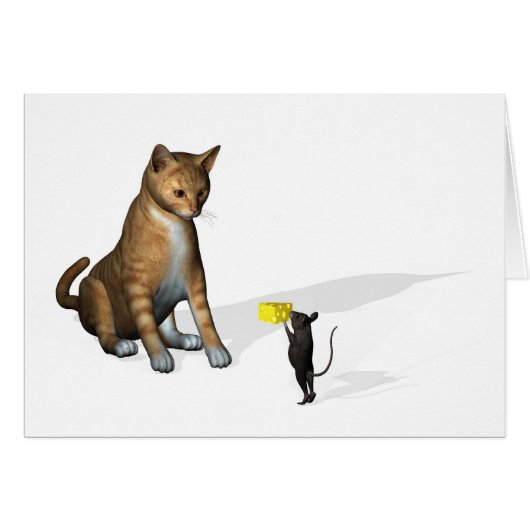 Maus bietet Katzenkäse für Freundschaft (Vorderseite (Horizontal))