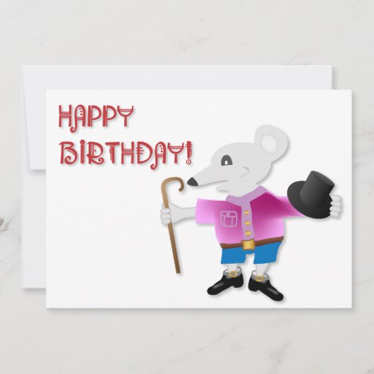 MAUS BIRTHDAY KARTE (Vorderseite)
