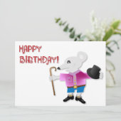 MAUS BIRTHDAY KARTE (Stehend Vorderseite)
