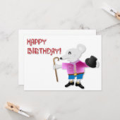 MAUS BIRTHDAY KARTE (Vorderseite/Rückseite Beispiel)