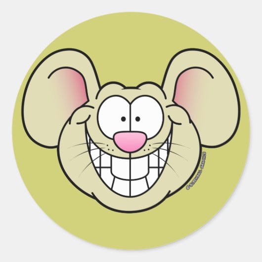 Maus (Braun) Aufkleber (Vorderseite)