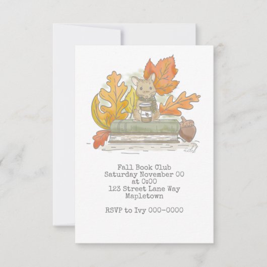 Maus buchen einladung (Vorderseite)