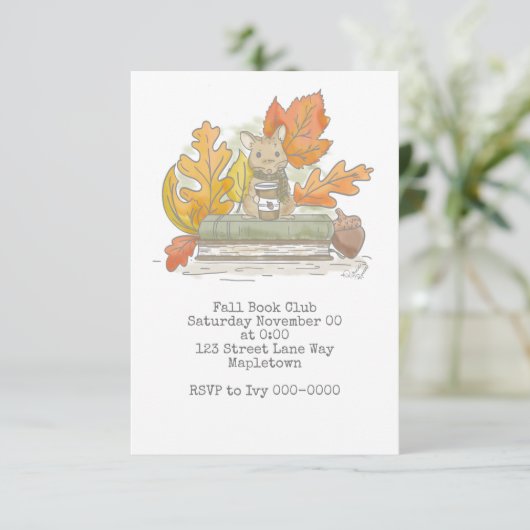 Maus buchen einladung (Stehend Vorderseite)