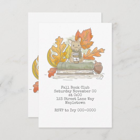 Maus buchen einladung (Vorne/Hinten)