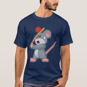Maus-Cricket-Schläger T-Shirt