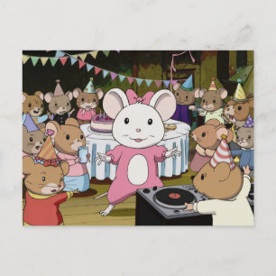 Maus Dance Party Anime Style Postkarte