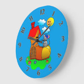 Maus, die in einem Schuh/in einem Stiefel lebt Große Wanduhr (Winkel)