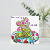 Maus Einladung (Stehend Vorderseite)