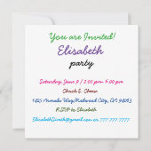 Maus Einladung (Rückseite)