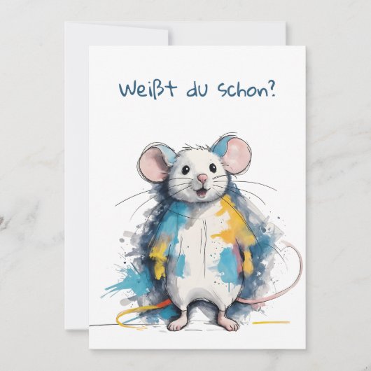 Maus Einladung (Vorderseite)