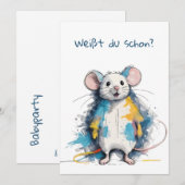 Maus Einladung (Vorne/Hinten)