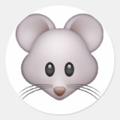 Maus - Emoji Runder Aufkleber (Vorderseite)
